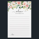 Pastel Blush Floral Botanisch Vrijgezellenfeest Ad<br><div class="desc">Elegant Blush roze / perzik Spring floral botanical vrijgezellenfeest guidance card à bouquet of soft pastel waterverf rozen, peonies and hydrangeas in shades of blush roze, peach and crème with lush green botanical leaves and eucalyptus leaves. Een moderne ontwerpkeuze die ideaal is voor lente- en zomersage... roze wiggen. Zoek meer...</div>