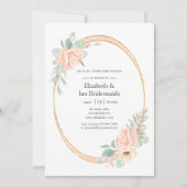 Pastel Blush Floral Geometric Bridesmaids Luncheon Kaart (Voorkant)