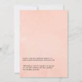 Pastel Blush Floral Geometric Virtual Weddenschap Kaart (Achterkant)