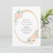 Pastel Blush Floral Geometric Vrijgezellenfeest Kaart (Staand voorkant)
