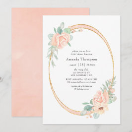 Pastel Blush Floral Geometric Vrijgezellenfeest Kaart
