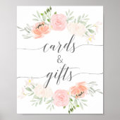 Pastel Blush Gifts and Cards Sign. Poster (Voorkant)