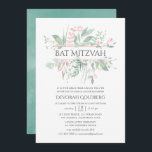 Pastel Blush Green Bat Mitzvah Kaart<br><div class="desc">Biologisch geïnspireerd groen blush roze en mint pastel tinten bat mitzvah uitnodiging ontworpen om snel en gemakkelijk te worden aangepast aan uw evenement specifieke kenmerken.</div>