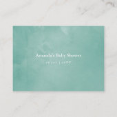 Pastel Blush Greenery Baby shower Snoep Guining Informatiekaartje (Achterkant)