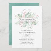 Pastel Blush Greenery-bevestiging Kaart (Voorkant / Achterkant)