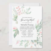 Pastel Blush Greenery Bridal of Baby Mail Shower Kaart (Voorkant)