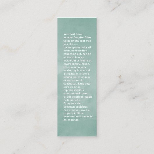 Pastel Blush Greenery Confirmation Bladwijzer Mini Visitekaartje (Achterkant)