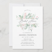 Pastel Blush Greenery Geometric Vrijgezellenfeest Kaart (Voorkant)