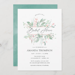 Pastel Blush Greenery Geometric Vrijgezellenfeest Kaart