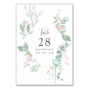 Pastel Blush Greenery Wedding Kaart