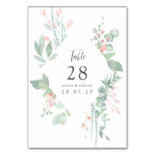 Pastel Blush Greenery Wedding Kaart (Voorkant)