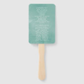 Pastel Blush Greenery Wedding Programme Handwaaier (Achterkant)