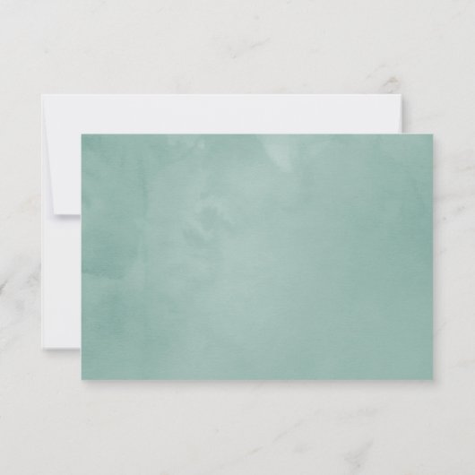 Pastel Blush Greenery Wedding RSVP Kaartje (Achterkant)
