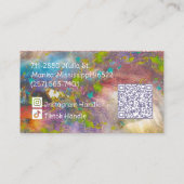 Pastel Blush Holographic Roos Gold Glitter Girly Visitekaartje (Achterkant)