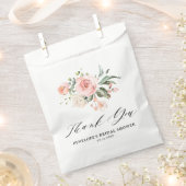 Pastel Blush Ivoor Roze Bloemen Vrijgezellenfeest Bedankzakje (Geknipt)