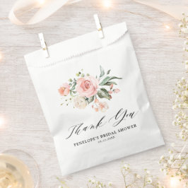 Pastel Blush Ivoor Roze Bloemen Vrijgezellenfeest Bedankzakje