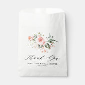 Pastel Blush Ivoor Roze Bloemen Vrijgezellenfeest Bedankzakje (Voorkant)