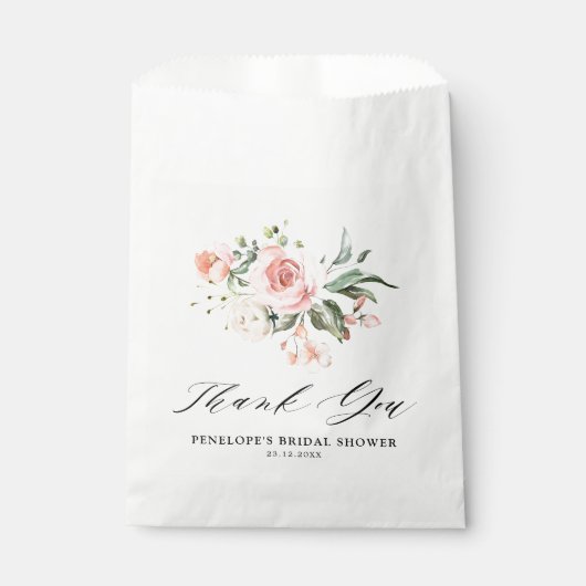Pastel Blush Ivoor Roze Bloemen Vrijgezellenfeest Bedankzakje