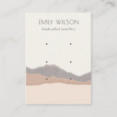 Pastel Blush Kraft Mountain Wave 3 aarden Visitekaartje (Voorkant)