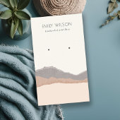 Pastel Blush Kraft Mountain Wave Earning Display Visitekaartje