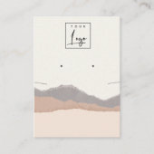 Pastel Blush Kraft Mountain Wave Earring Necklace Visitekaartje (Voorkant)