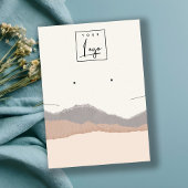 Pastel Blush Kraft Mountain Wave Earring Necklace Visitekaartje