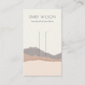 Pastel Blush Kraft Mountain Wave Hair Clip Display Visitekaartje (Voorkant)
