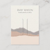Pastel Blush Kraft Mountain Wave Hair Clip Display Visitekaartje (Voorkant)
