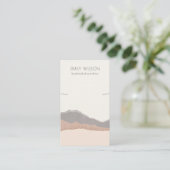 Pastel Blush Kraft Mountain Wave Ketting Display Visitekaartje (Staand voorkant)