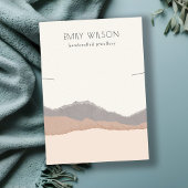 Pastel Blush Kraft Mountain Wave Ketting Display Visitekaartje