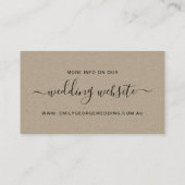 PASTEL BLUSH LINE DRAWING FLORAL WEDDING WEBSITE VISITEKAARTJE (Achterkant)