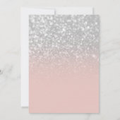 Pastel Blush Ombre Silver Glitter Save the Date Kaart (Achterkant)