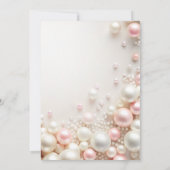 Pastel Blush Parels met Diamanten Vrijgezellenfees Kaart (Achterkant)