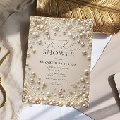 Pastel Blush Parels met Diamanten Vrijgezellenfees Kaart