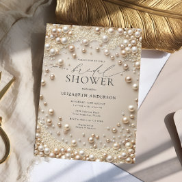 Pastel Blush Parels met Diamanten Vrijgezellenfees Kaart