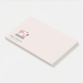 PASTEL BLUSH PEACH GRIJS ROZE NAAIMACHINE TAILOR POST-IT® NOTES (Schuin)