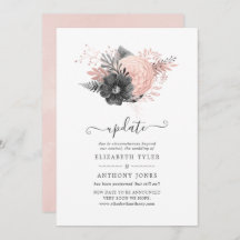 Pastel Blush Pink & Charcoal Floral Wedding Update