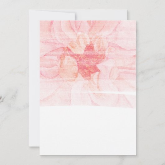 Pastel Blush Pink Dahlia Weddenschap Update Kaart (Achterkant)