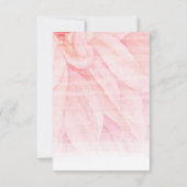 Pastel Blush Pink Dahlia Wedding RSVP Kaartje (Achterkant)