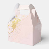 Pastel Blush Pink en Gold Paint Splash Bedankdoosjes (Achterkant)
