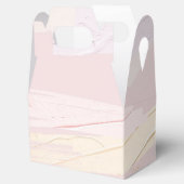 Pastel Blush Pink en Gold Paint Splash Bedankdoosjes (Geopend)
