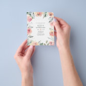 Pastel Blush Pink Floral Bridesmaids Luncheon Flyer (Hand)