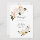 Pastel Blush Pink Floral Weddenschap Kaart (Voorkant)