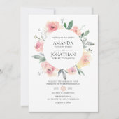 Pastel Blush Pink Floral Weddenschap Kaart (Voorkant)