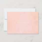 Pastel Blush Pink Floral Weddenschap RSVP Kaartje (Achterkant)