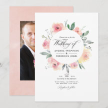 Pastel Blush Pink Floral Weduwfoto