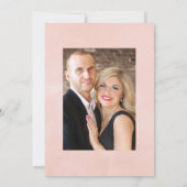 Pastel Blush Pink Floral Weduwfoto Save The Date (Achterkant)
