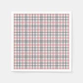 Pastel Blush Pink Gray White Plaid Pattern Servet (Voorkant)