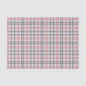 Pastel Blush Pink Gray White Plaid Pattern Tissuepapier (Voorkant)