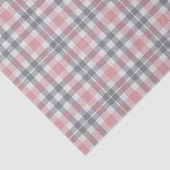 Pastel Blush Pink Gray White Plaid Pattern Tissuepapier (Detail)